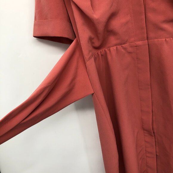 Reiss Arizona Utility Tie Shirt Dress in Dusty Rose Women's Size 4 - Picture 9 of 16